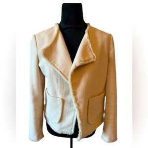 Ann Taylor Cream Textured Blazer